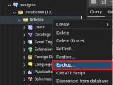 Postgresql Database Backup And Restore Using Pgadmin